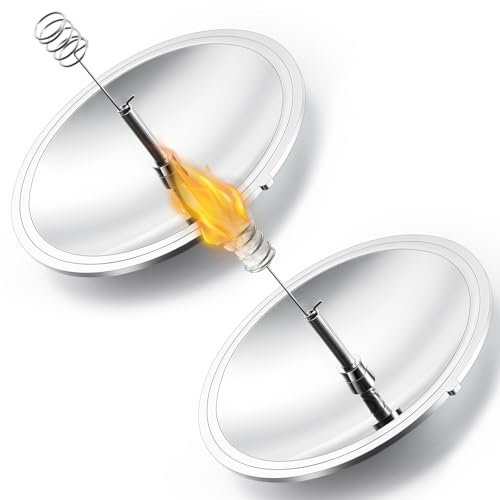 Maitys 2 encendedores solares para camping, encendedor, herramienta de supervivencia, resistente al viento, kit de viaje de emergencia, espejo parabólico, encendido al aire libre, herramienta de