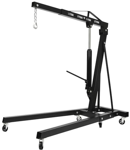 treuil electrique Palan à moteur pliable de 2 tonnes, en acier au carbone robuste avec 6 roulettes en fer Palan Électrique