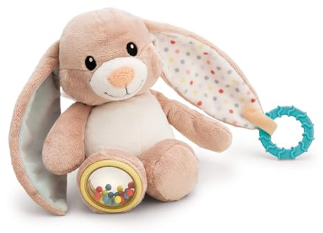 Activity Kuscheltier Hase Fjella 23cm - rosa - Plüschtier für Babys und Kleinkinder zum Greifen, Knuddeln, Entdecken und Einschlafen | 61887