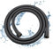 Flexible de Douche, Auralum Tuyau Douche en PVC 1,5 m avec Raccords en Laiton,Tuyau de Douche Anti-torsion et anti-Pli, Raccord Universel G1/2, Anti-fuite, Noir