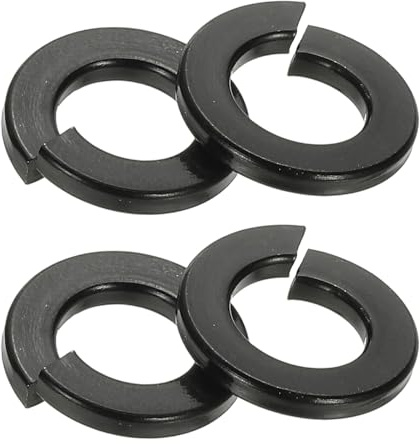 PATIKIL Arandelas de Seguridad Divididas 3/8, 36pcs Arandelas de Resorte 304 Acero Inoxidable Chapado en Zinc Negro para Tornillos Pernos Tuercas, 3/8in x 17mm x 2.5mm
