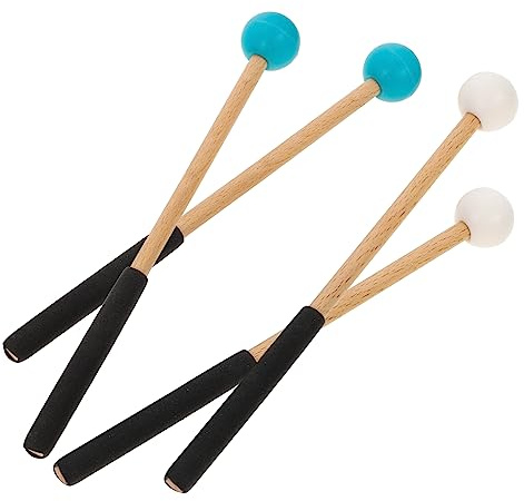 GOOHOCHY 2pares Baquetas De Percusión Para De Lengua Mallets Para Instrumentos Musicales Accesorios De Música Para Adultos Diseño Ergonómico y Para Práctica y Rendimiento