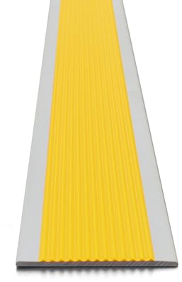 Rutschfeste Treppen-Kantenschutz, Flexible Gummi-Treppenkantenprofil, Selbstklebend Winkelprofil Für Den Außenbereich, Rutschfeste Treppenkante Für Den Innenbereich(Giallo,10x100cm)