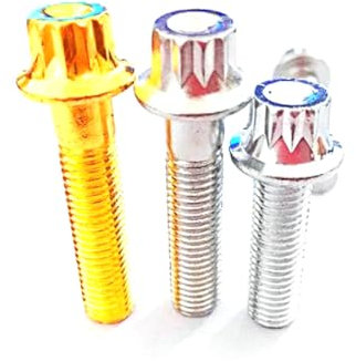 LCUVIMPEX Zylinderschrauben mit Innensechskantbolzen, M7 External Torx-Head Stainless Steel Screw Bolt 12 Tooth Profile Flange Head Torx Screw Bolt 1Pcs(SilverxM7x24mm)