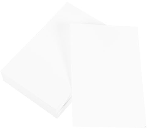 Angoily Cartes Cartonnées Blanches 100 Pièces 5.91X3.94In Cartes Vierge Pour Étude Bureau Maison Notes Dessin Portable