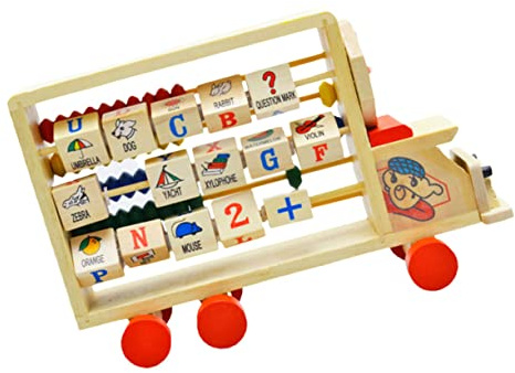 OFFIGAM Holz Abakus Spielzeug Kinder Pädagogisches Rechenspielzeug Leichtes Zählspielzeug Für Frühe Lernförderung Tragbar Für Schule Und Reise