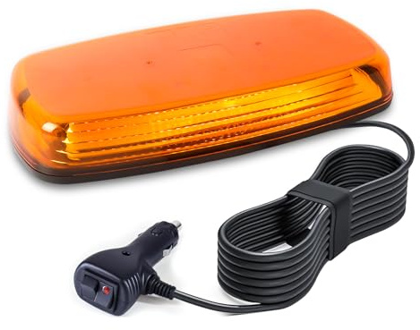 Yuanjoy 84 LED Dach Stroboskopleuchte, IP67 Wasserdicht Hochsichtbare Notfall Sicherheits Warnleuchte LED Mini Blitzleiste Mit Magnetfuß Für 12V-24V Schneepflüge, LKWs, Baumaschinen