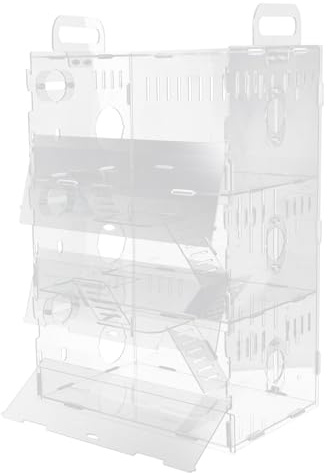 BAZEITFLOW Transparent hamsterbur i akryl litet djurhus med andningsbar design för marsvin och små fåglar hållbar kristallvilla kompakt