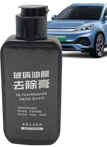 Autoglas Ölfilm Entferner - 120ml Fahrzeugfenster Fleckenentferner Paste | Ölfilm Flecken Entfernung Paste - für Fahrer Flottenmanager Lastkraftwagen SUVs Limousinen Detailer Fahrzeugwartung Saisonale