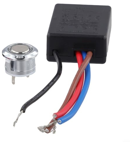 LD-600S Finger-Touch-Dimmer Schalter mit 3-Wege-Dimmfunktion, Eingebautes Design aus PVC und Kupfer, 220-240V AC, passend für 25-150W Glühlampen und 3-25W LED Treiber, Schwarz