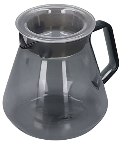 Haofy Caffettiera Elettrolitica Grigia in Vetro Borosilicato Alto Caffettiera Manuale con Design Resistente Al Calore per la Domestica, la Decorazione della Tavola, i Regali (500ML)