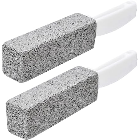 2 Piezas de Piedra Pómez para Limpieza de Inodoros, Piedra Pómez de Limpieza con Mango Largo, Limpiador de Inodoros de Piedra Pómez para Inodoro, Baño, Fregadero