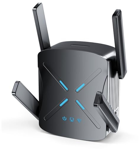 2026 WiFi Extender, New Gen Wi-Fi 6 Signal Booster Range up to 18,888 sq.ft for Home, Dual-Band Internet Extender WiFi Booster w/Gigabit Ethernet Port, Wireless Router Repeater 1-Tap Setup