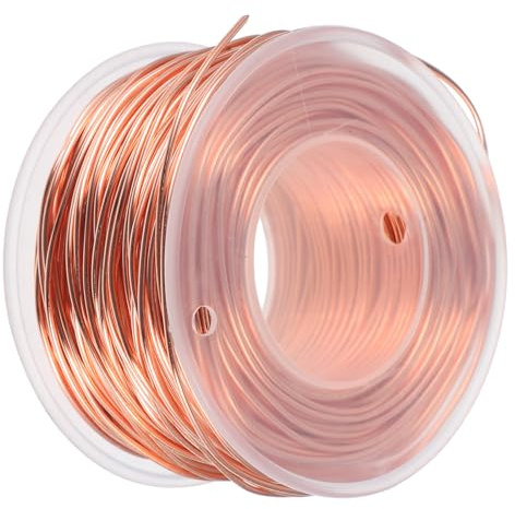 Cabilock Kupferdraht 1,0mm X 40m für Gartenarbeit und Elektrokultur Reines 99,9% Kupfer Vielseitig für Selbstgemacht Bastelarbeiten und Pflanzenstütze