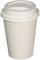 50 x 12oz White Paper Single Walled Coffee Cups & White SIP LIDS