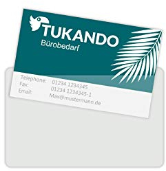 Fototastix - Bürobedarf Selbstklebende Visitenkartenhüllen, transparent, 100 oder 20 Stück für Visitenkarten bis 90 x 55 mm transparent