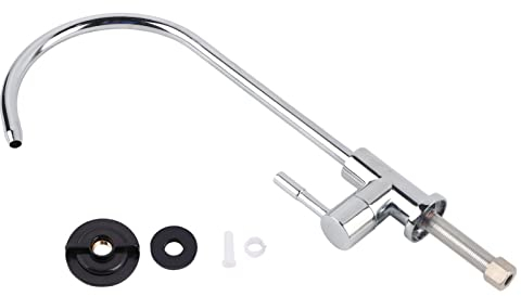 Edelstahl Wasserhahn Verchromt mit Trinkwasserfilter Schwanenhalsdesign für Küchenarmatur