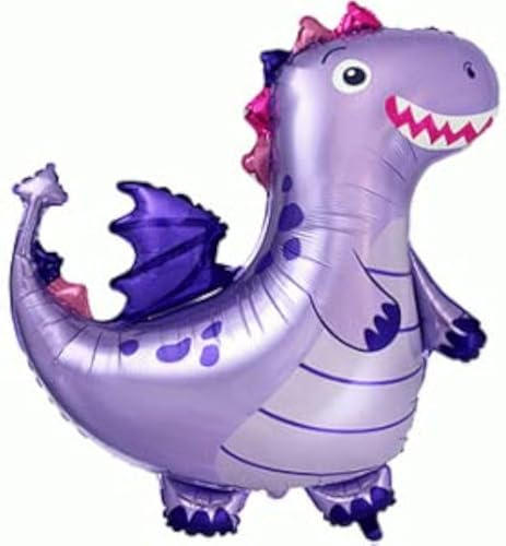 Giant Super Shape Foil Balloons XL Large Children's Birthday Party (Lilac Dragon 36)