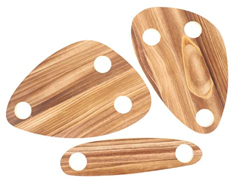 Tofficu 3pezzi Vassoi Per Bottiglie Di Vino Legno Vassoio Topper Per Servire Per Picnic e Feste All Aperto Design Elegante e Funzionale Random