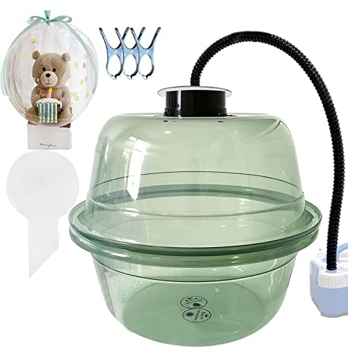 Ballon-Füllmaschine, mit 800 W elektrischer Ballonpumpe und Ballon-Expander, DIY-Ballon-Füller-Werkzeugsatz, für Rosenstrauß, Hochzeit, Weihnachten, Geburtstag, Party, Geschenk, Kunst, Weiß (Grün)