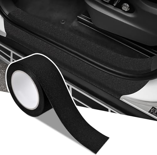 Auto Einstiegsleisten Aufkleber 5cm x 5m, Kratzfester Carbon Folie Schutz für Autotür Kantenschutz und Einstiegsleisten Wasserdichte Selbstklebende Lackschutzfolie für Auto Fahrrad Motorrad