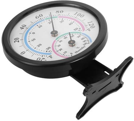 FONDOTIN Termometro Mini Igrometro Portatile Monitor Preciso Di Temperatura e Umidità Per Ambienti Interni Ed Esterni Display Intuitivo e Compatto Facile Da Trasportare