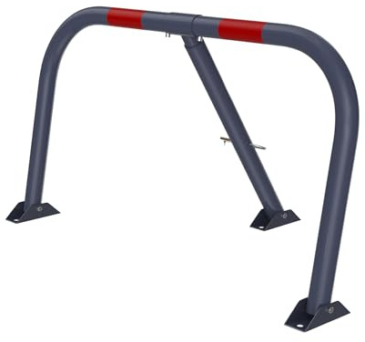 NAIZY Parkplatzsperren Klappbar 78x44 cm Parkpfosten mit Schloss & Reflexstreifen Parkplatz Absperrung Metall Sperrbügel, für Garage Parkplatz