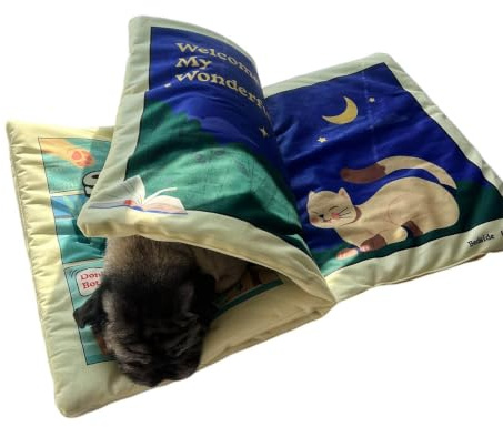 Cute Cat Bed Pet Napping Cushion | Soft Kitten Bed for Outdoor Indoor Bedroom Living Room Balcony Windowsill Apartment Home