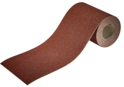 wolfcraft adhesive sandpaper roll, 4m x 115 mm I 1740000 I grit 80 I for wood and metal I for orbital sanders and hand sanders