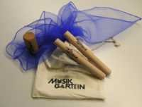 Instrumentenpaket mit blauem Tuch für Babys (Rassel-1 Paar Klanghölzer-Nylontuch) Percussion Instrumente