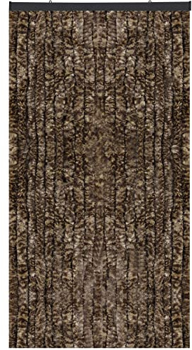 Arsvita Flauschvorhang, Chenille Vorhang, Insektenschutz für den Sommer Extrabreit, Auswahl: 140x200 Meliert beige - braun
