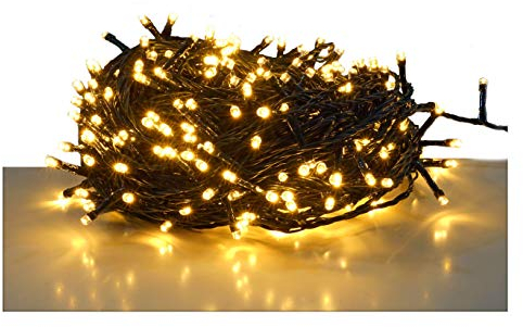 Spetebo LED Lichterkette warm weiß - 80 LED / 6 m - Weihnachts Deko Beleuchtung für den Innen- und Außenbereich