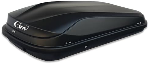 GEV Box Tetto Auto Portabagagli Easyblack, Nero Opaco Elegant– Baule da Tetto Aerodinamico per Auto, Montaggio Facile, Resistente e Sicuro per Viaggi e Vacanze (480 litri)
