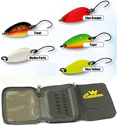 Ondulanti 3 g Mini Spoon + Astuccio Porta Artificiali Cucchiaini Pesca Trota Lago