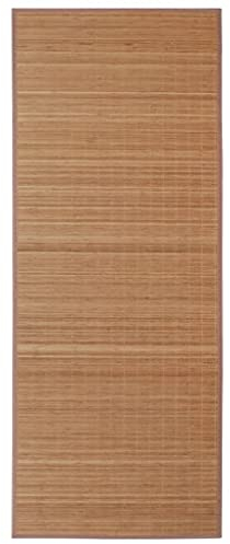 vidaXL Teppich Bambus 100x160cm Braun Bambusteppich Läufer Wohnzimmerteppich