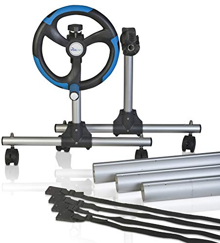 Gre 90172 – Teleskopischer Aufroller für eingelassene Pools, maximale Breite 5,50 m, eloxiertes Aluminium und drehbare Räder