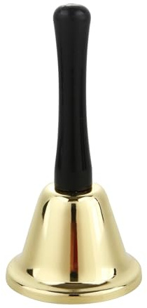 3X Weihnachtsglocke Nikolausglocke, Gold Glocke - Accessoire zu Nikolauskostüm, Weihnachtsmannkostüm