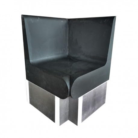 Desineo Banco de Esquina Redondeada 600 x 586 x 870 mm con Respaldo XPS Listo para alicatar para baño hammam y valstorm