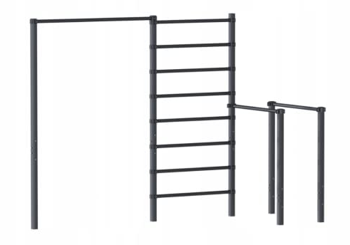 Barre de traction extérieure ZO6C5 - Barre de traction pour chenilles - Échelle - Station de dips - Entraînement de force - Davski - Calisthenics street workout