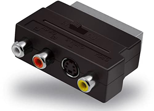 ZOREI Adattatore Scart RCA, Convertitore Connettore Da SCART Maschio A SVHS RCA Femmina