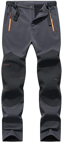 BenBoy Herren Wanderhose Skihose Wasserdicht Softshellhose Outdoorhose | Winddicht Winter Warm Gefüttert Trekkinghose Snowboardhose