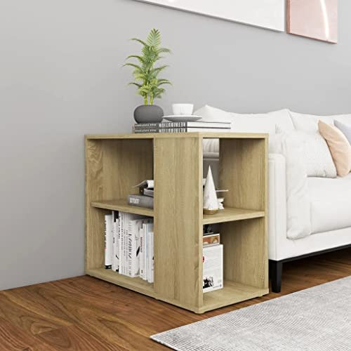WIFESE Beistelltisch Sonoma-Eiche 60x30x50 cm Holzwerkstoff Kommode KüChenschrank Schrank Klein Kommode Schmal Flurschrank Schmal Badezimmerschrank Komodenschrank Sideboard Holz Regal