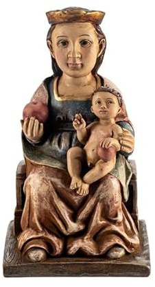 Figura Virgen de Aranzazu de Reina Pintada a Mano de 15 cm
