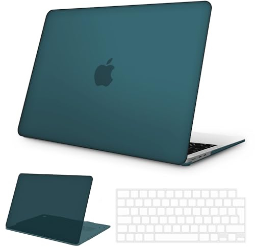 NPUOLS Hülle für MacBook Air 15 Zoll 2026-2023 M2 M3 M4 M5，Tiefes Teal | Für MacBook Air 15 Zoll Modell A3448 A3241 A2941 A3114, Ultradünne Hartschale Schutzhülle Snap Case+ TPU EU Tastaturabdeckung