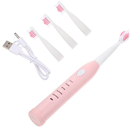Elektrische Kinderzahnbürste 1 Satz aus Abs mit USB Ladung | Rosa, und Automatisch Reinigend, für Kinder, Weiche Borsten für Zahn und Zahnfleisch