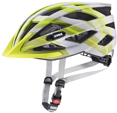 uvex air Wing cc - Leichter Fahrradhelm für Damen und Herren - individuelle Größenanpassung - Grey-Lime matt - 52-57 cm