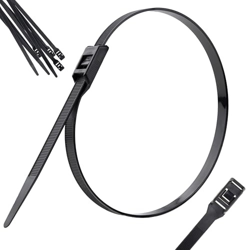 Boltza® Kabelbinder, lösbar, wiederverwendbar, schwarz, 9,0 mm x 500 mm, 10 Stück (10 Stück)