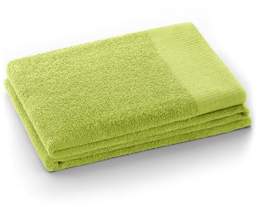 AmeliaHome Toalla de invitados, 30 x 50 cm, 100% algodón, absorbente, verde celadón, verde amari