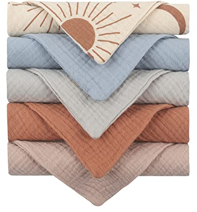 Multi Use Baby Asciugamano Asciugamano Da Lavaggio Bambino Panno Sputato Cotone Viso Asciugamano Alta Assorbimento Dentizione Asciugamano Sudore Assorbe 5PCS