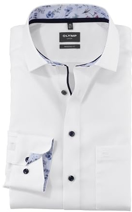 OLYMP Herren Businesshemd Regulär 120674 | Hemd, Manschette, Modern Fit, 100%Baumwolle